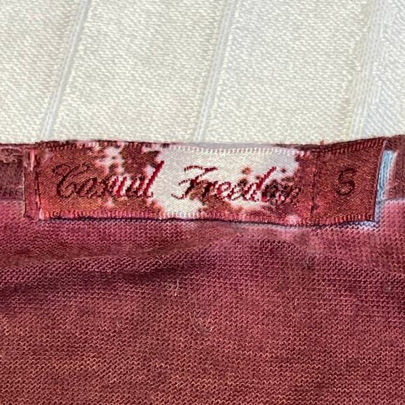Casual Freedom Silk Blend Blouse Womens Size Small Rose Pattern Square Neck Top - Picture 3 of 13